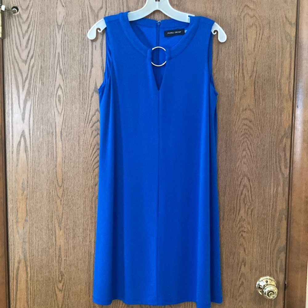 NWOT Sleeveless royal blue lined dress ….. never worn